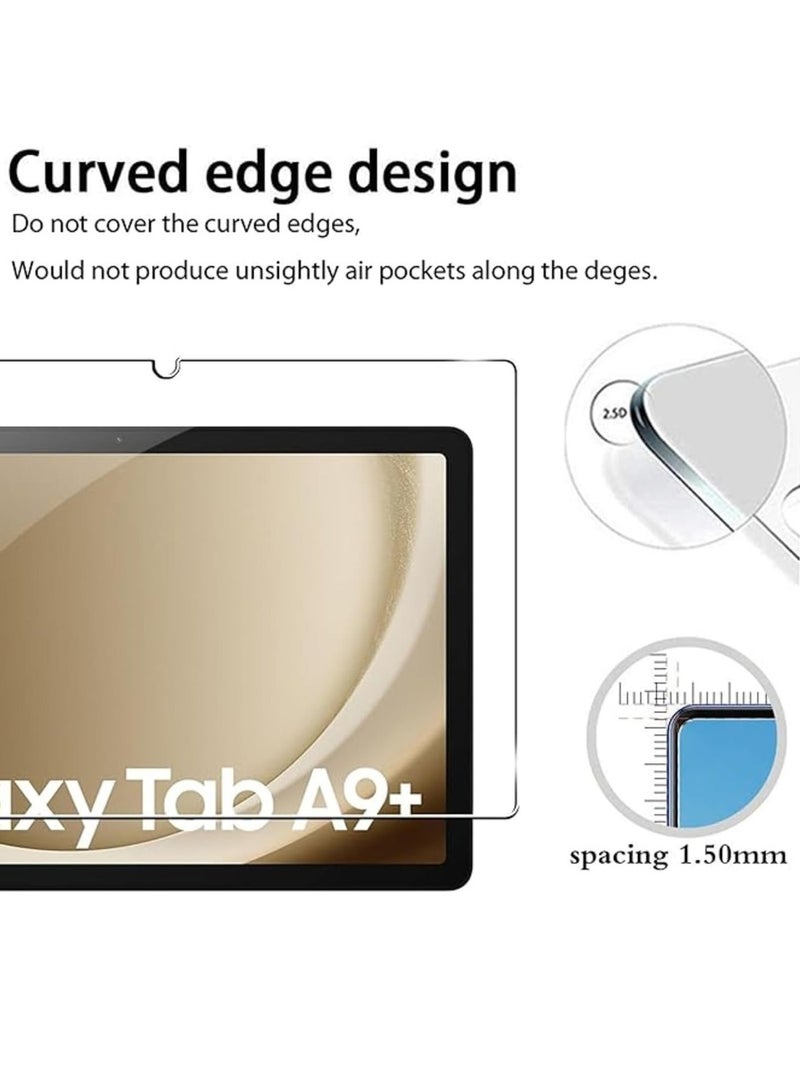 واقي شاشة لجهاز سامسونج جالاكسي تاب A9 بلس/A11 بلس (11 بوصة) عالي الوضوح، مقاوم للخدش، خالٍ من الفقاعات، مصنوع من زجاج مقوى بدرجة صلابة 9H - Image 5